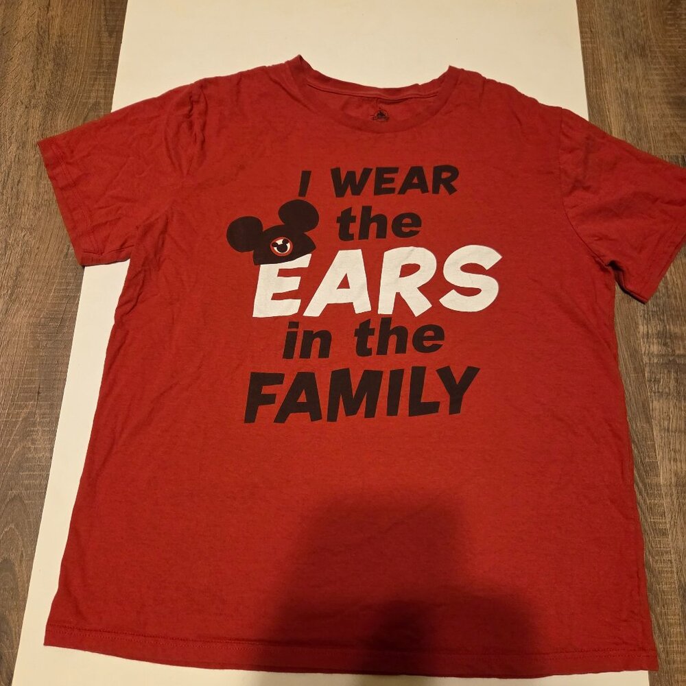 Disney Unisex Shirt that says "I Wear the Ears in the Family"